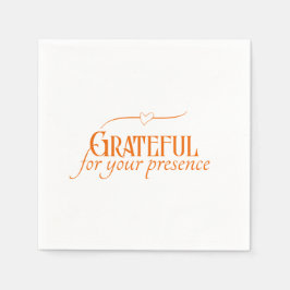 Eleganter moderner Orange Typografy Fall Erntedank Serviette