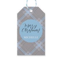 Eleganter moderner personalisierter blauer Tartan