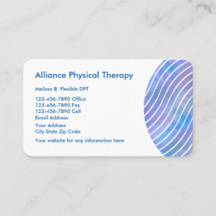 Eleganter moderner Physiotherapeut Visitenkarte