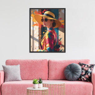 Eleganter moderner Porträt-Kunstprint Leinwanddruck