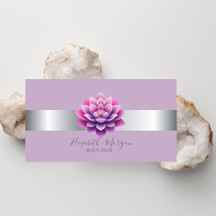 Eleganter moderner professioneller Lotus Violett Visitenkarte