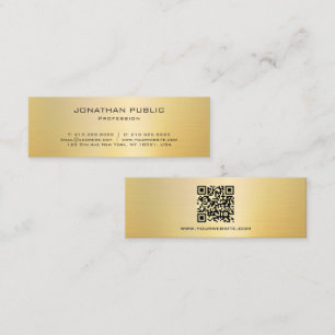 Eleganter moderner QR-Code Gold - Erstellen Sie Ih Mini Visitenkarte