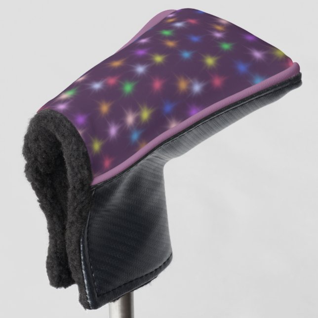 Eleganter moderner Regenbogen farbiger Gradientens Golf Headcover (3/4 Vorderseite)