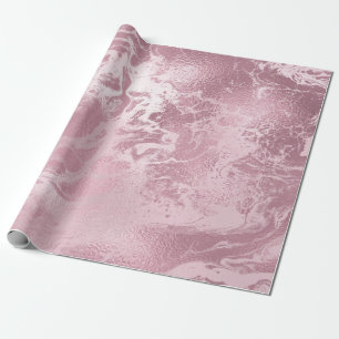 Eleganter, moderner, rosafarbener Goldmarmor Geschenkpapier
