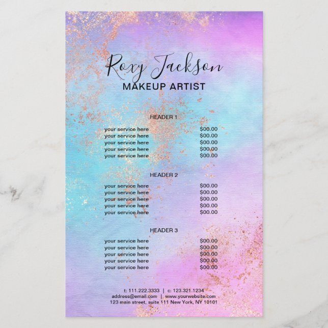 Eleganter moderner Rose-Goldmaktist Flyer (Vorne)