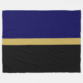 Eleganter moderner schwarzer Navy Blauer Farbblock Fleecedecke