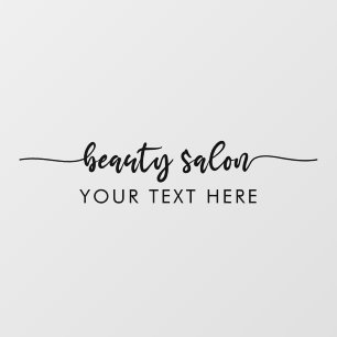 Eleganter moderner Script Calligraphy Beauty Salon Fensteraufkleber