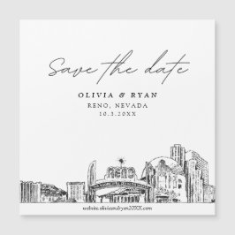 Eleganter moderner Skriptreno Speichern Sie das Da Magnetkarte