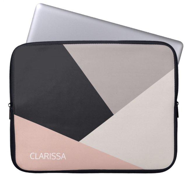 Eleganter moderner stilvoller geometrischer laptopschutzhülle (Vorderseite)