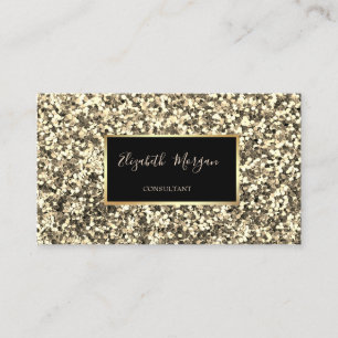 Eleganter Moderner Stilvoller Gold Glitter, Rahmen Visitenkarte