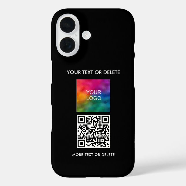 Eleganter moderner Template Upload Logo-Add-QR-Cod Case-Mate iPhone Hülle (Rückseite)