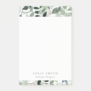 Eleganter, moderner, tropischer Blattfuß Post-it Klebezettel