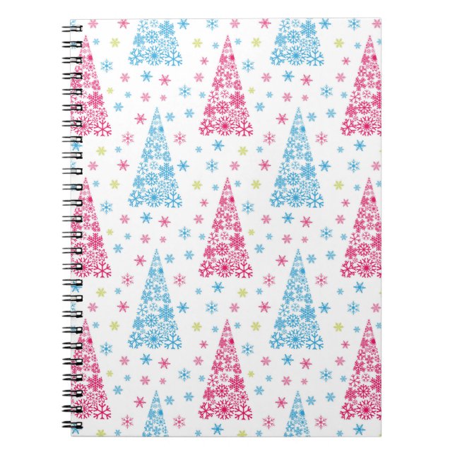 Eleganter Moderner Weihnachtsbaum Notizblock (Vorderseite)