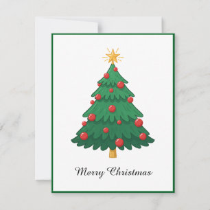 Eleganter moderner Weihnachtsbaum ohne Foto Dekora Feiertagskarte