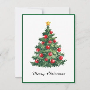 Eleganter moderner Weihnachtsbaum ohne Foto Feiertagskarte