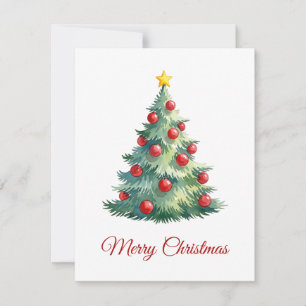 Eleganter moderner Weihnachtsbaum ohne Foto Feiertagskarte