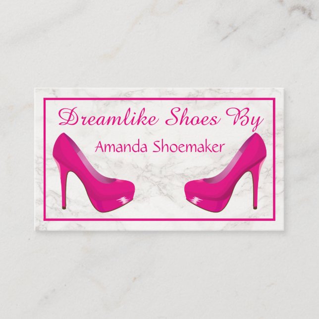 Eleganter, moderner weißer Marmor Visitenkarte (Vorderseite)