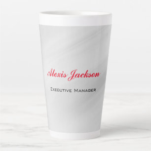 Eleganter moderner zeitgenössischer Stil Grau Rot Milchtasse