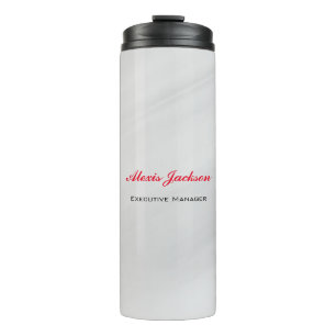 Eleganter moderner zeitgenössischer Stil Grau Rot Thermosbecher