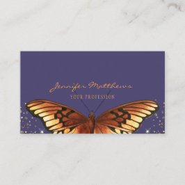 Eleganter Monarch Butterfly Glitzer Visitenkarte