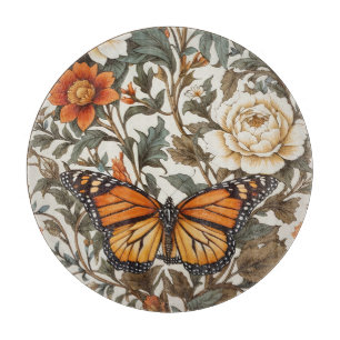 Eleganter Monarchfalter William Morris Inspiriert  Schneidebrett