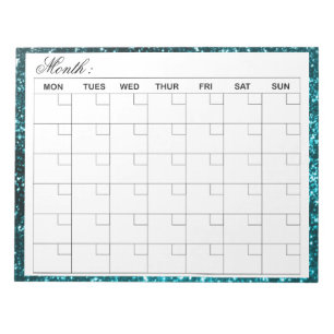 Eleganter Monatskalender-Planer Notizblock