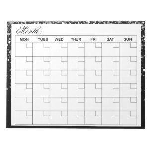 Eleganter Monatskalender-Planer Notizblock