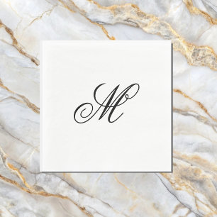 Eleganter Monogramm Anfangsbuchstabe Serviette