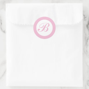 Eleganter Monogramm-Briefumschlag-Versiegler für B Runder Aufkleber