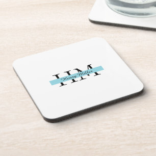 Eleganter monogramm-harter Plastik-Untersetzer Getränkeuntersetzer