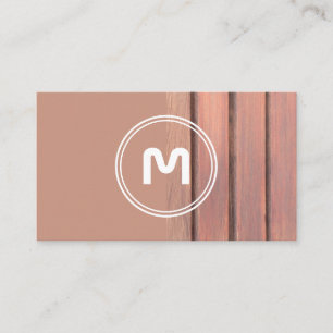 Eleganter, monogramm-Holz, zweifarbiger brauner Ti Visitenkarte