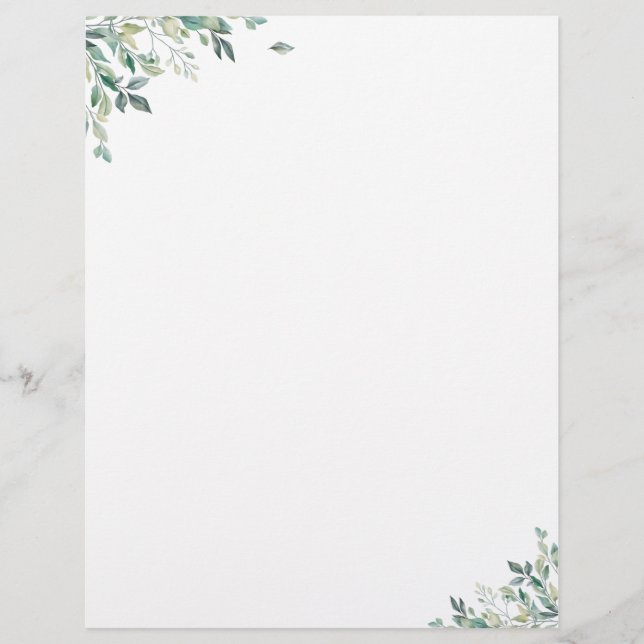 Eleganter Monogramm-Moderner Letterhead Briefbogen (Vorderseite)