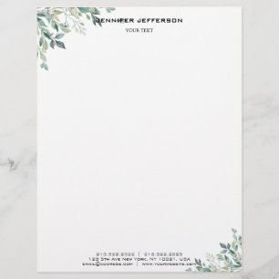 Eleganter Monogramm-Moderner Letterhead Briefbogen