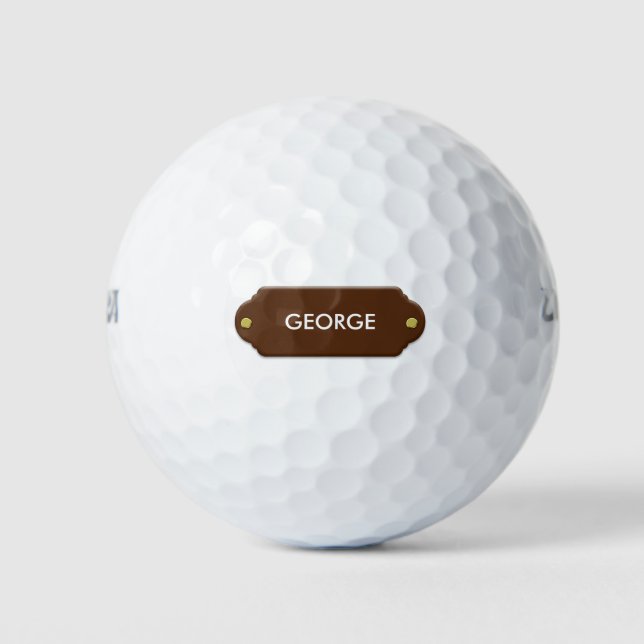 Eleganter Monogramm-Stil Golfball (Vorderseite)