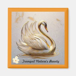 "Eleganter Morgen des Schwans" Magnet