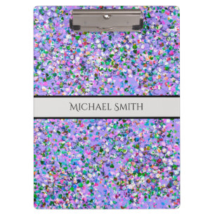 Eleganter Multicolor Mosaic Modern Grit Glitzer #6 Klemmbrett