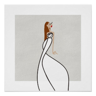 Eleganter Muse Flow 1 Glam Mode Kunst Poster