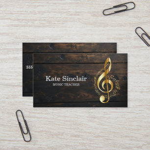 Eleganter Musiklehrer Klaviertasten Musikalisch Ho Visitenkarte
