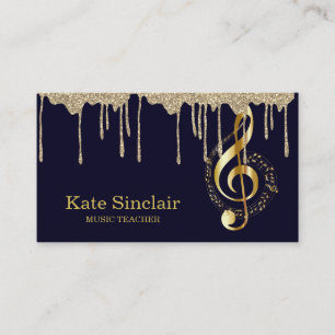 Eleganter Musiklehrer Piano Spielzeug Tropfen Visitenkarte