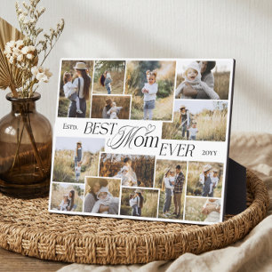 Eleganter Muttertag Beste Mama überhaupt Foto-Coll Fotoplatte