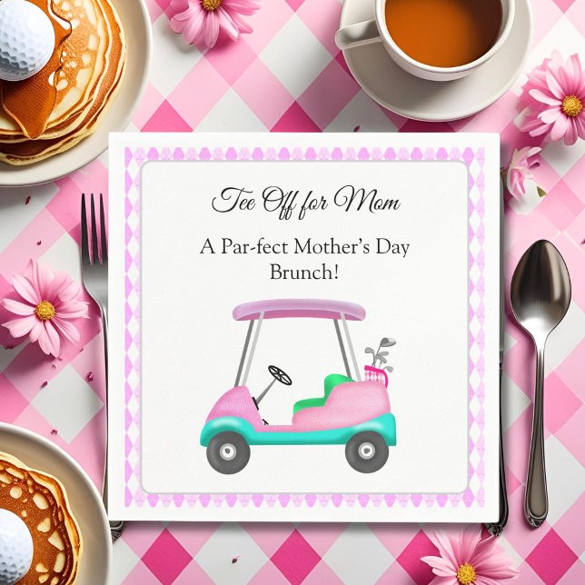 Eleganter Muttertags-Golf-Brunch-Party Serviette (Von Creator hochgeladen)