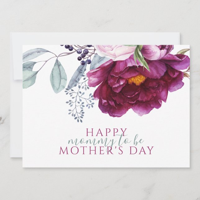Eleganter Muttertags-Mommy-To-Be-Blumenstrauß (Vorderseite)
