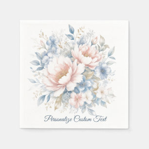 Eleganter Nachmittag in Blütenpracht Floralgarten- Serviette