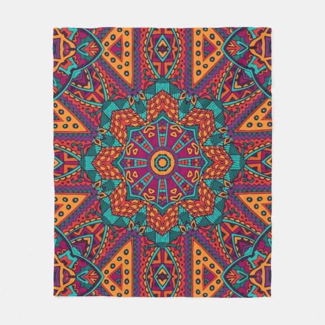 Eleganter, nahtloser Muster Duschvorhang Fleecedecke (Vorderseite)