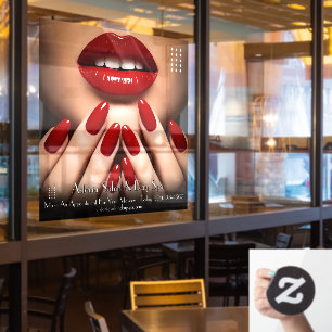 Eleganter Nails Tag Wellness-Center Makeup Salon Fensteraufkleber