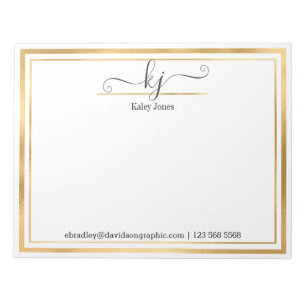 Eleganter Name   Aus dem Schreibtisch des Notepad Notizblock