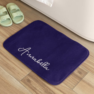 Eleganter Name Blau Badematte