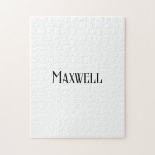 Eleganter Name der modernen schwarzen Familie Puzzle