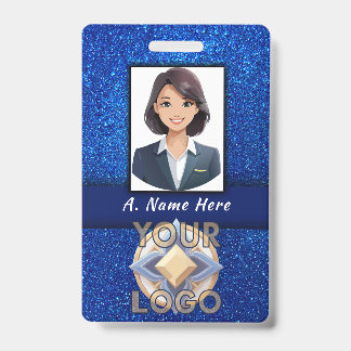 Eleganter Name des Blue Glitzer Wedding Event-Mita Ausweis