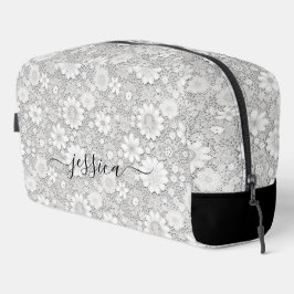 Eleganter Name des Blumenmusters Waschbeutel